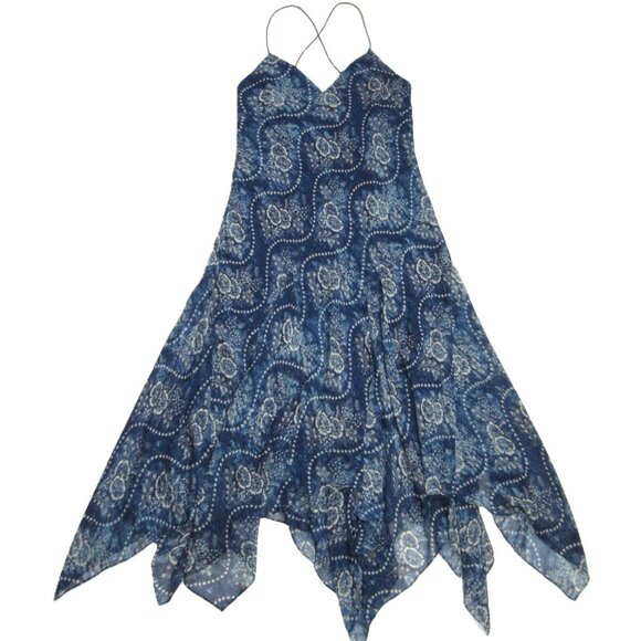 NWT Polo Ralph Lauren Silk Slip Maxi in Clearwater Handkerchief Dress 10 $598 - Picture 1 of 8